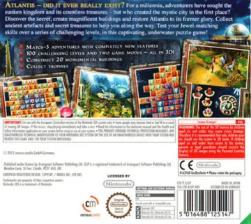 Jewel Master - Atlantis 3D (Europe)(En,Fr,Ge,It,Es,Nl) box cover back